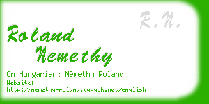 roland nemethy business card