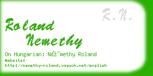 roland nemethy business card